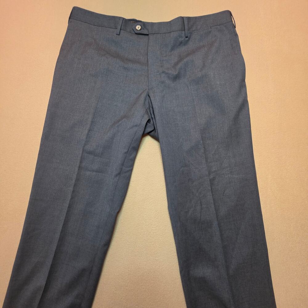 Santaniello Italy 100% New Zealand Wool Gray Trouser Dress Pants US 42 EU 58